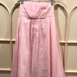 NWT J. Crew Pink Seersucker Strapless Dress